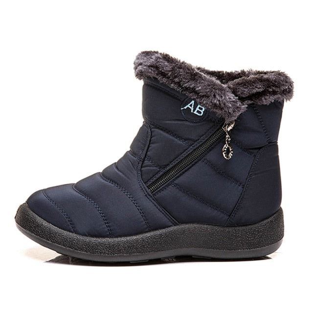 Rimocy Thick Warm Plush Waterproof Woman Snow Boots Women Plus Size 43 Non Slip Platform Ankle Boots Winter Cotton Padded Shoes
