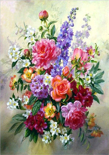 5D DIY Diamond Painting Flowers Vase Cross Stitch Kit Full Drill Embroidery Mosaic Rose Art Picture Of Rhinestones Gift Decor