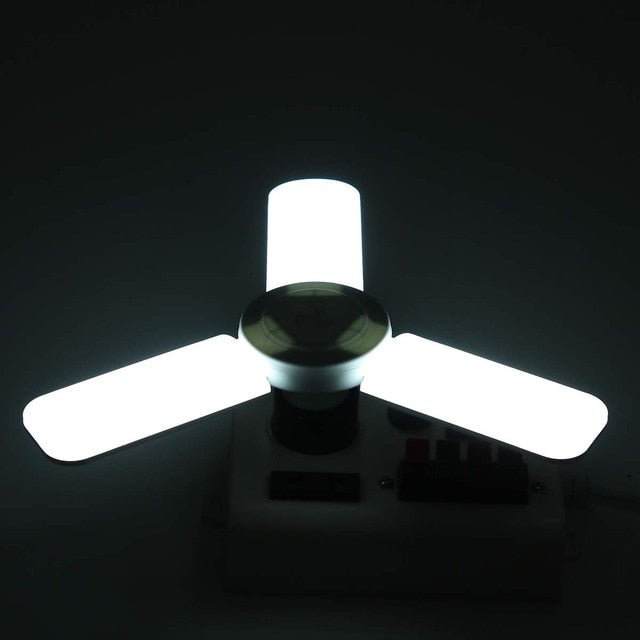 75W E27 Led Lamp Led Bulb Led Industrial Light Bulb AC 85-265V Foldable Fan Blade Light Lighting for Living Room Garage Light
