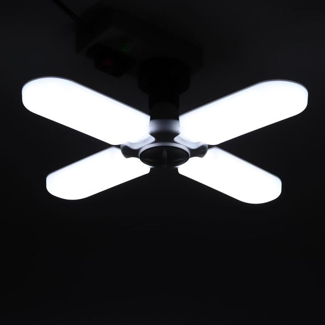 75W E27 Led Lamp Led Bulb Led Industrial Light Bulb AC 85-265V Foldable Fan Blade Light Lighting for Living Room Garage Light
