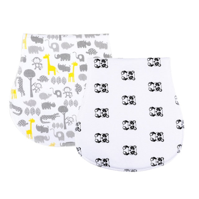 2Pcs/Lot Burp Cloth Organic Cotton Absorbent Towel Soft Comfortable Baby Burp Cloths Wholesale Fashionable Burp Cloth Boy Bibs