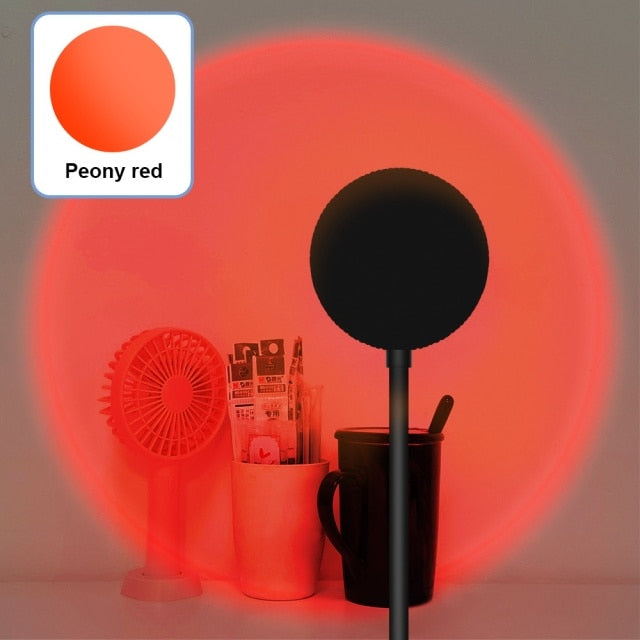 LED Projection Lamp Sunset Light Night LED Sunset Bulb Color Lamp 5V USB Rainbow Lamp Desk LED Decoration Atmosphere Lighting