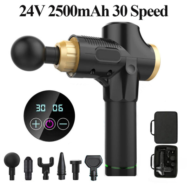 Deep Tissue Therapy Muscle Massage Gun Electric Fascia Body Massager Exercising Fitness Relaxation Slimming Shaping Pain Relief
