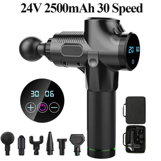 Deep Tissue Therapy Muscle Massage Gun Electric Fascia Body Massager Exercising Fitness Relaxation Slimming Shaping Pain Relief