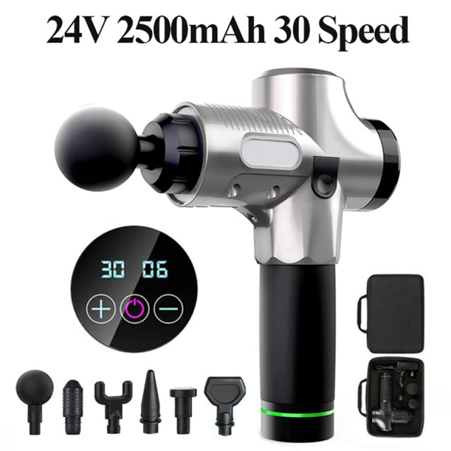 Deep Tissue Therapy Muscle Massage Gun Electric Fascia Body Massager Exercising Fitness Relaxation Slimming Shaping Pain Relief