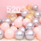 18pcs 10inch Rose Gold  Silver Pink Pearly Chrome Metal Confetti Latex Balloons Birthday Party Air Globos Adults Wedding  Decor