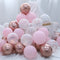 18pcs 10inch Rose Gold  Silver Pink Pearly Chrome Metal Confetti Latex Balloons Birthday Party Air Globos Adults Wedding  Decor