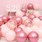 18pcs 10inch Rose Gold  Silver Pink Pearly Chrome Metal Confetti Latex Balloons Birthday Party Air Globos Adults Wedding  Decor