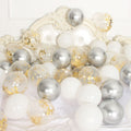 18pcs 10inch Rose Gold  Silver Pink Pearly Chrome Metal Confetti Latex Balloons Birthday Party Air Globos Adults Wedding  Decor
