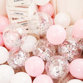 18pcs 10inch Rose Gold  Silver Pink Pearly Chrome Metal Confetti Latex Balloons Birthday Party Air Globos Adults Wedding  Decor