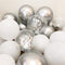 18pcs 10inch Rose Gold  Silver Pink Pearly Chrome Metal Confetti Latex Balloons Birthday Party Air Globos Adults Wedding  Decor