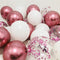 18pcs 10inch Rose Gold  Silver Pink Pearly Chrome Metal Confetti Latex Balloons Birthday Party Air Globos Adults Wedding  Decor