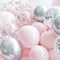 18pcs 10inch Rose Gold  Silver Pink Pearly Chrome Metal Confetti Latex Balloons Birthday Party Air Globos Adults Wedding  Decor