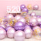 18pcs 10inch Rose Gold  Silver Pink Pearly Chrome Metal Confetti Latex Balloons Birthday Party Air Globos Adults Wedding  Decor
