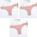 3Pcs New Women's Underwear Panties Cotton Sexy Thong Soft Low-waist G-String  Breathable Comfortable Fashion Lingerie