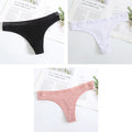 3Pcs New Women's Underwear Panties Cotton Sexy Thong Soft Low-waist G-String  Breathable Comfortable Fashion Lingerie