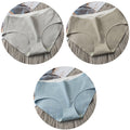 3Pcs Women's Underwear Cotton Seamless Stripes Panties Soild Color Skin- friendly Lingerie Woman Panty Low Waist M-XL Plus Size