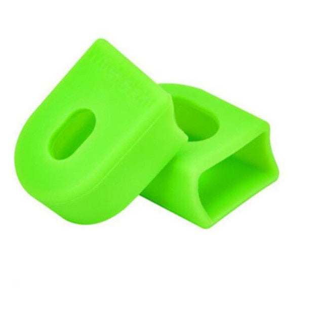 1Pair Silicone MTB Road Bike Crank Protector Cover Bike Carbon Fiber Fixed Gear Crank Protectors Bicycle Accessories Fixed Tool