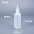 10Pcs 100ML Empty dropper bottle Food Grade HDPE plastic squeeze bottle with cap for oil paint Liquid Glue container