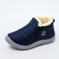2021 Snow Boots Women Shoes Warm Plush Fur Ankle Boots Winter Female Slip On Flat Casual Shoes Waterproof Ultralight Footwear