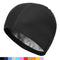 2021 Elastic Waterproof PU Fabric Protect Ears Long Hair Sports Swim Pool Hat Swimming Cap Free size for Men & Women Solid Color