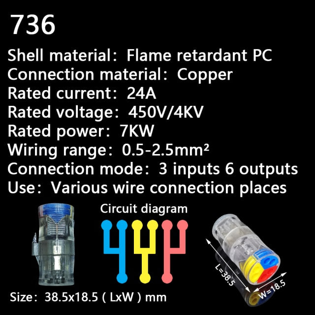 Mini Fast Wire Cable Connectors Universal Compact Conductor Spring Splicing Wiring Connector Push-in Terminal Block SPL-42 212