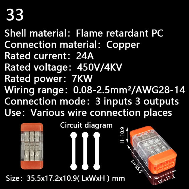 Mini Fast Wire Cable Connectors Universal Compact Conductor Spring Splicing Wiring Connector Push-in Terminal Block SPL-42 212