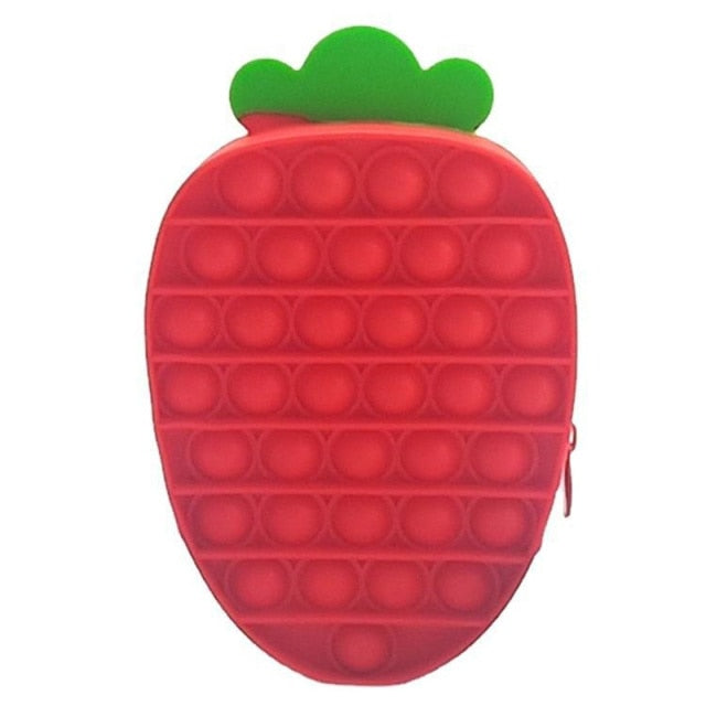New Arrival Silicone Purse Push Pop Bubbles Simple Dimple Stationary Bag Popper Sensory Poppet Pencil Case Fidget Toys
