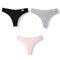 3PCS/Set G-string Panties Cotton Women's Underwear Sexy Panties Female Underpants Thong Solid Color Pantys Lingerie M-XL Design