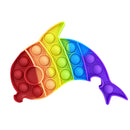 Glow in the Dark Fidget Toys Reliver Stress Toy Rainbow Push Bubble Antistress Children Toy Fluorescence Luminous Free Shipping