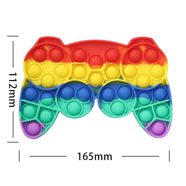 Glow in the Dark Fidget Toys Reliver Stress Toy Rainbow Push Bubble Antistress Children Toy Fluorescence Luminous Free Shipping