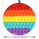 Big Size 40CM 50CM Rainbow Square Push Bubble Fidget Toys Adult Stress Relief Toy Antistress Squeeze Gift 20CM 30CM XL XXL XXXL