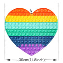 Big Size 40CM 50CM Rainbow Square Push Bubble Fidget Toys Adult Stress Relief Toy Antistress Squeeze Gift 20CM 30CM XL XXL XXXL