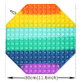 Big Size 40CM 50CM Rainbow Square Push Bubble Fidget Toys Adult Stress Relief Toy Antistress Squeeze Gift 20CM 30CM XL XXL XXXL