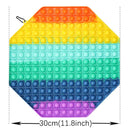 Big Size 40CM 50CM Rainbow Square Push Bubble Fidget Toys Adult Stress Relief Toy Antistress Squeeze Gift 20CM 30CM XL XXL XXXL