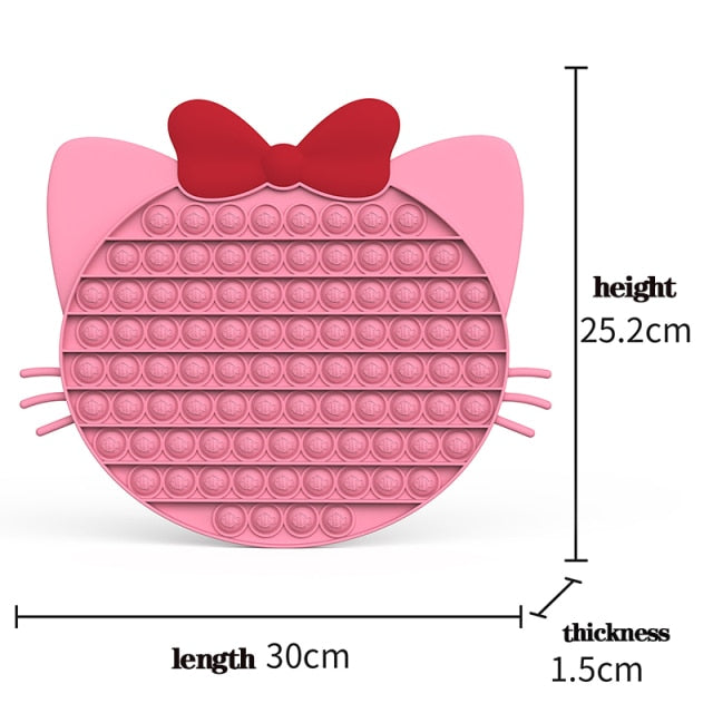 Big Size 40CM 50CM Rainbow Square Push Bubble Fidget Toys Adult Stress Relief Toy Antistress Squeeze Gift 20CM 30CM XL XXL XXXL