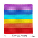 Big Size 40CM 50CM Rainbow Square Push Bubble Fidget Toys Adult Stress Relief Toy Antistress Squeeze Gift 20CM 30CM XL XXL XXXL