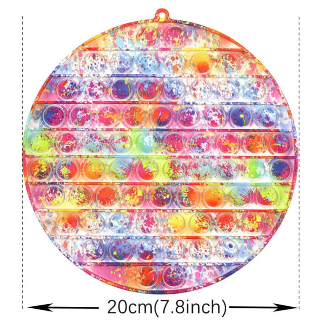 Big Size 40CM 50CM Rainbow Square Push Bubble Fidget Toys Adult Stress Relief Toy Antistress Squeeze Gift 20CM 30CM XL XXL XXXL