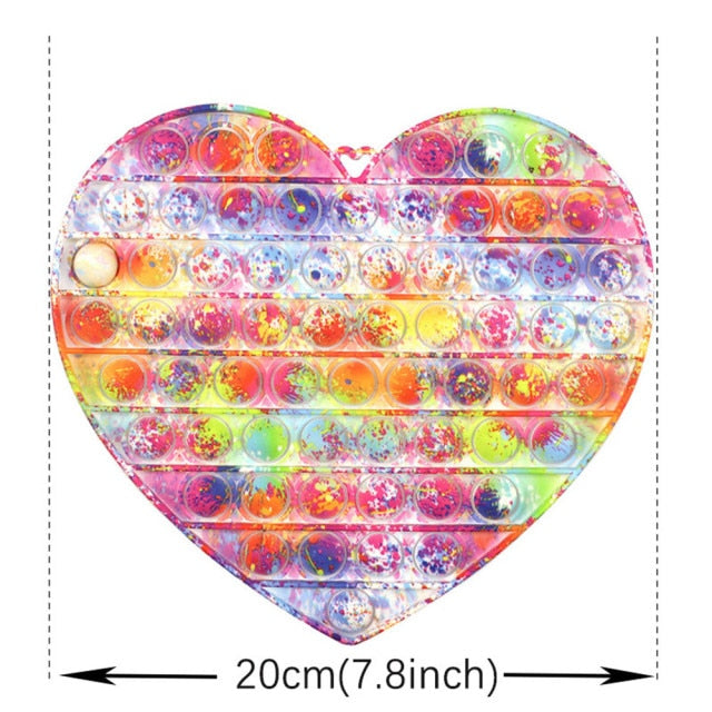 Big Size 40CM 50CM Rainbow Square Push Bubble Fidget Toys Adult Stress Relief Toy Antistress Squeeze Gift 20CM 30CM XL XXL XXXL