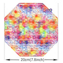 Big Size 40CM 50CM Rainbow Square Push Bubble Fidget Toys Adult Stress Relief Toy Antistress Squeeze Gift 20CM 30CM XL XXL XXXL
