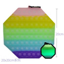 Big Size 40CM 50CM Rainbow Square Push Bubble Fidget Toys Adult Stress Relief Toy Antistress Squeeze Gift 20CM 30CM XL XXL XXXL