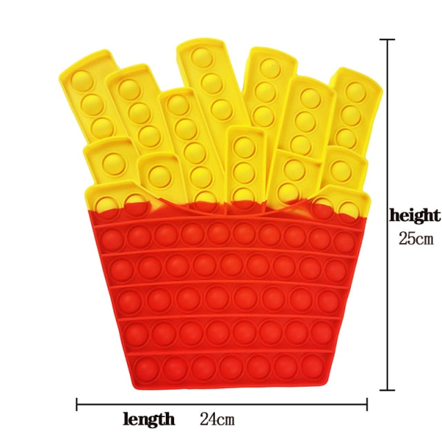 Big Size 40CM 50CM Rainbow Square Push Bubble Fidget Toys Adult Stress Relief Toy Antistress Squeeze Gift 20CM 30CM XL XXL XXXL