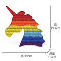 Big Size 40CM 50CM Rainbow Square Push Bubble Fidget Toys Adult Stress Relief Toy Antistress Squeeze Gift 20CM 30CM XL XXL XXXL