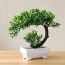 New Artificial Plants Pine Bonsai Small Tree Pot Plants Fake Flowers Potted Ornaments For Home Decoration Hotel Garden Decor