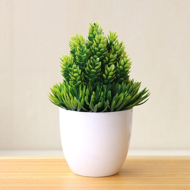 New Artificial Plants Pine Bonsai Small Tree Pot Plants Fake Flowers Potted Ornaments For Home Decoration Hotel Garden Decor
