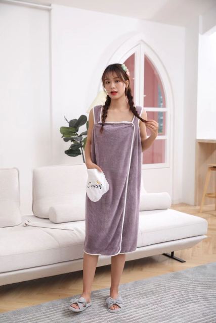 New Wearable Bath Towel Superfine Fiber Towels Soft and Absorbent Chic Towel for Autumn Hotel Home Bathroom Gifts Women Bathrobe