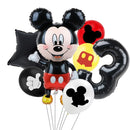 7pcs Disney Mickey Mouse Party Balloons Minnie Balloons 32" Number Balloon Baby Shower Birthday Party Decorations Kids Toy Gifts
