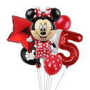 7pcs Disney Mickey Mouse Party Balloons Minnie Balloons 32" Number Balloon Baby Shower Birthday Party Decorations Kids Toy Gifts