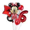 7pcs Disney Mickey Mouse Party Balloons Minnie Balloons 32" Number Balloon Baby Shower Birthday Party Decorations Kids Toy Gifts