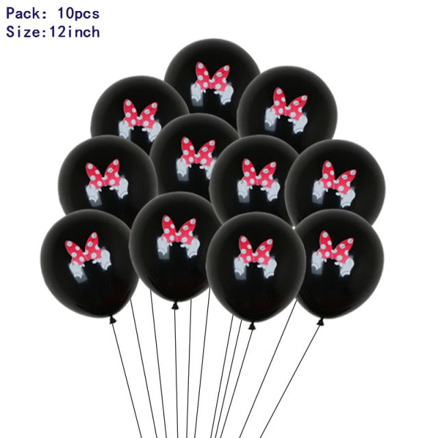 7pcs Disney Mickey Mouse Party Balloons Minnie Balloons 32" Number Balloon Baby Shower Birthday Party Decorations Kids Toy Gifts